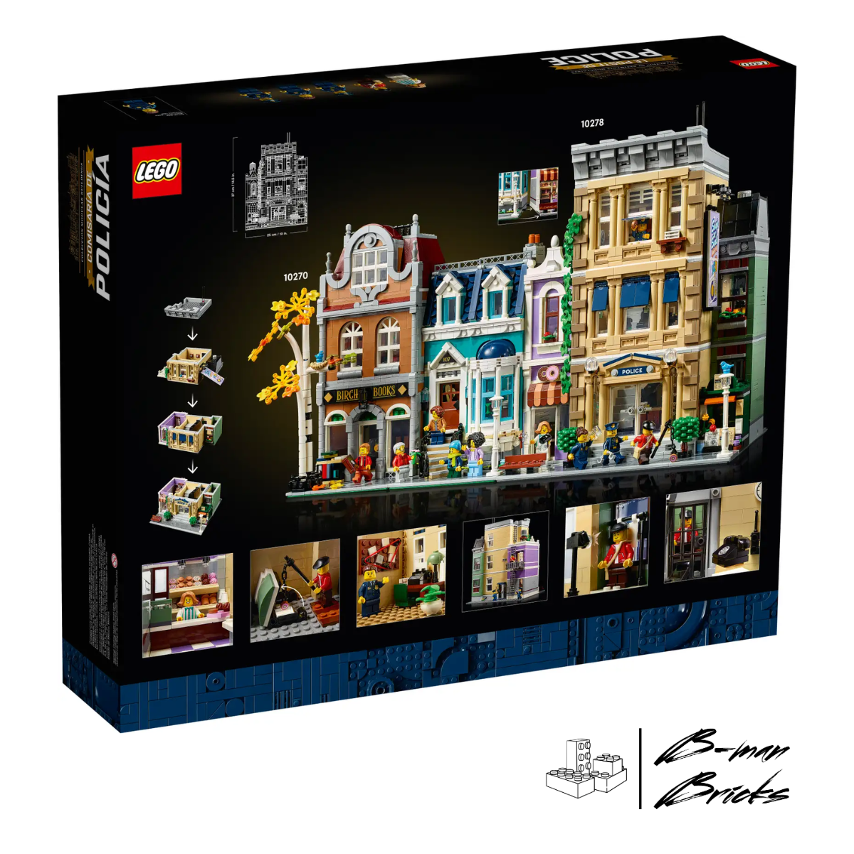 LEGO® 10278 Polizeistation – Modular-Building in kompletter Ansicht